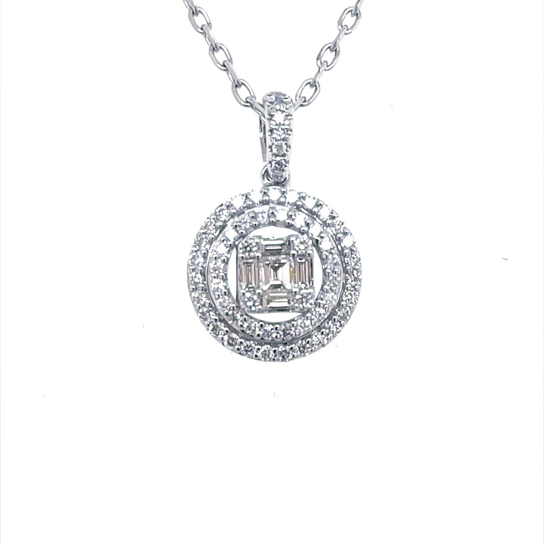 Halo Diamond Pendant