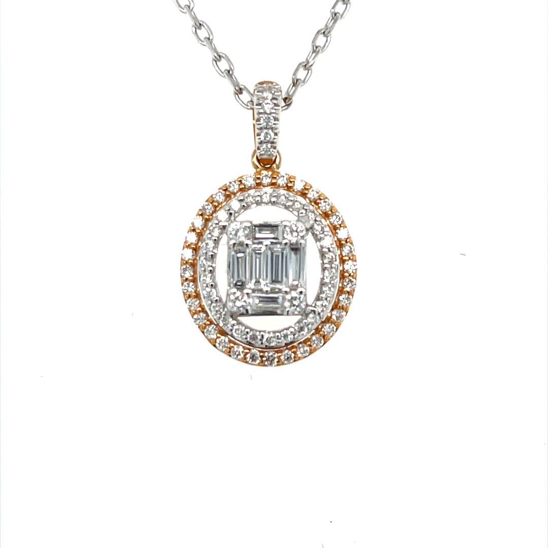 Two Tone Diamond Pendant