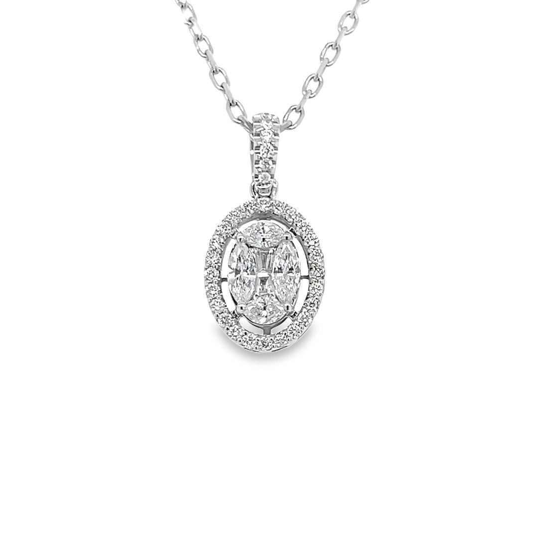 Oval Diamond Pendant