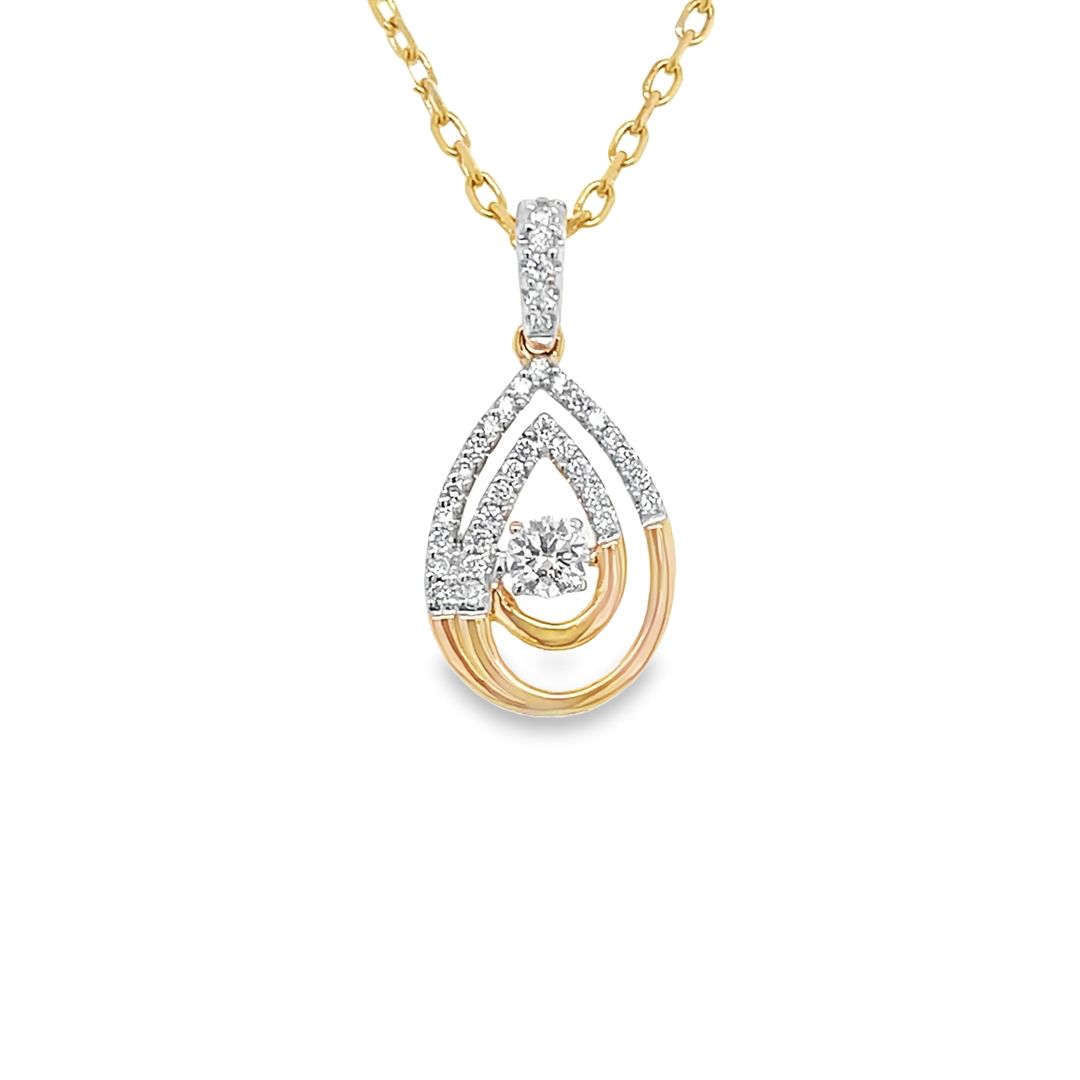 Pear Shaped Diamond Pendant