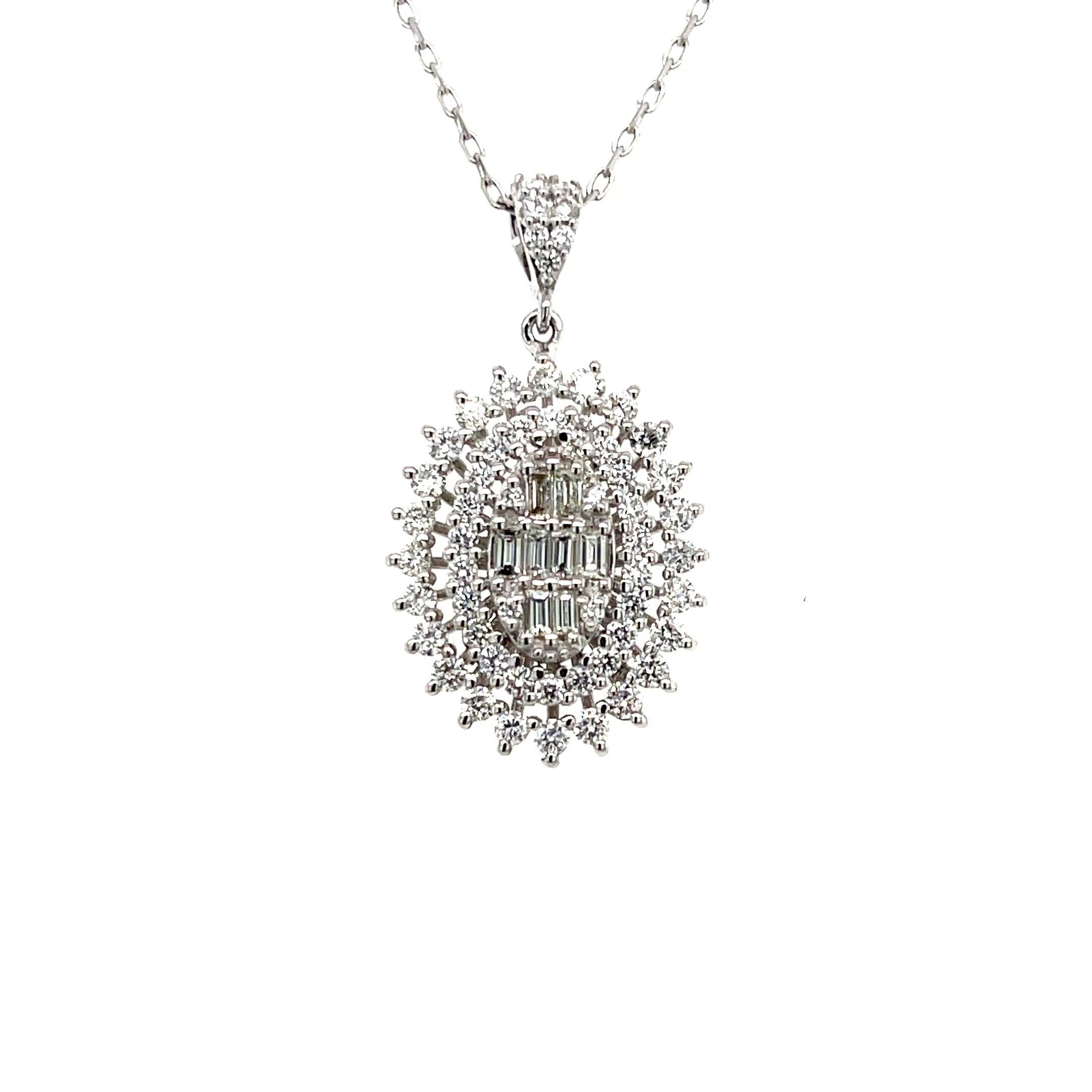 Oval Diamond Pendant