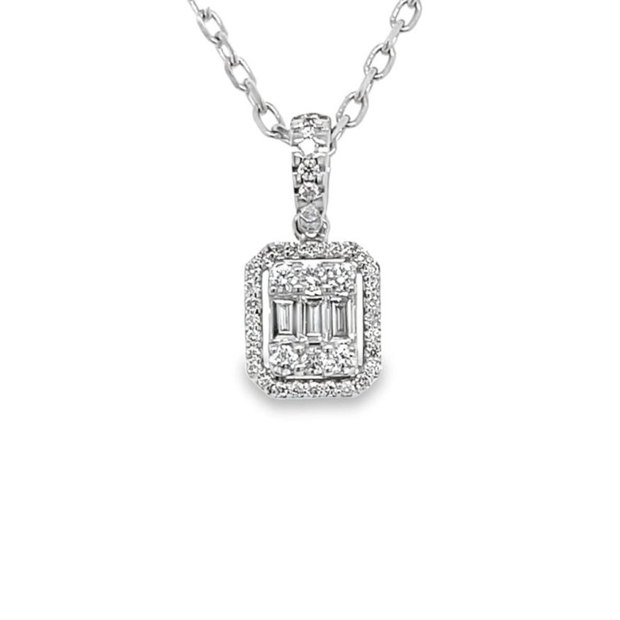 Diamond Baguette Pendant