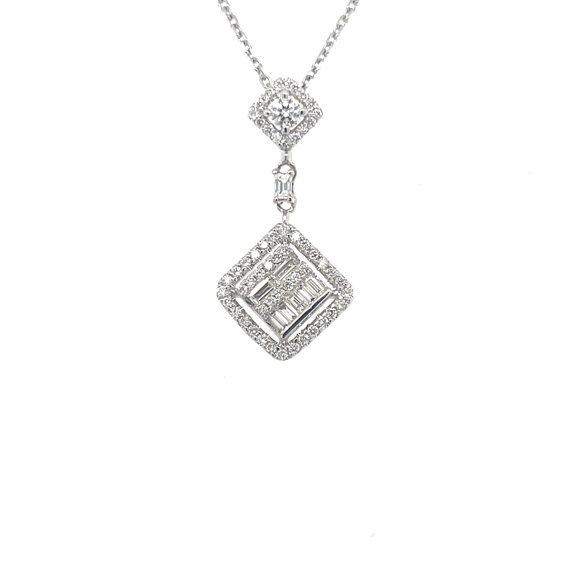 Gorgeous Baguette Diamond Pendant