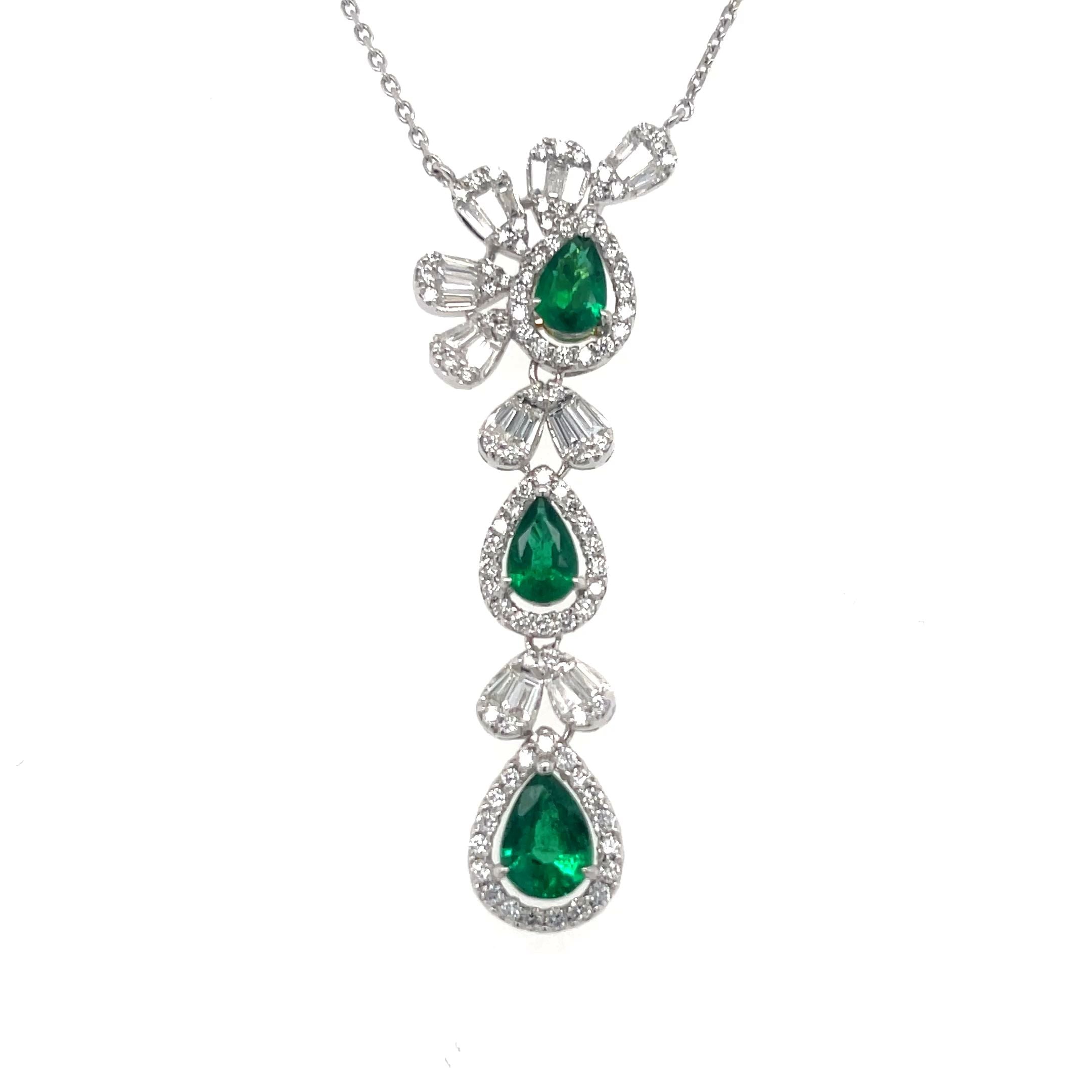 Emerald Diamond Pendant