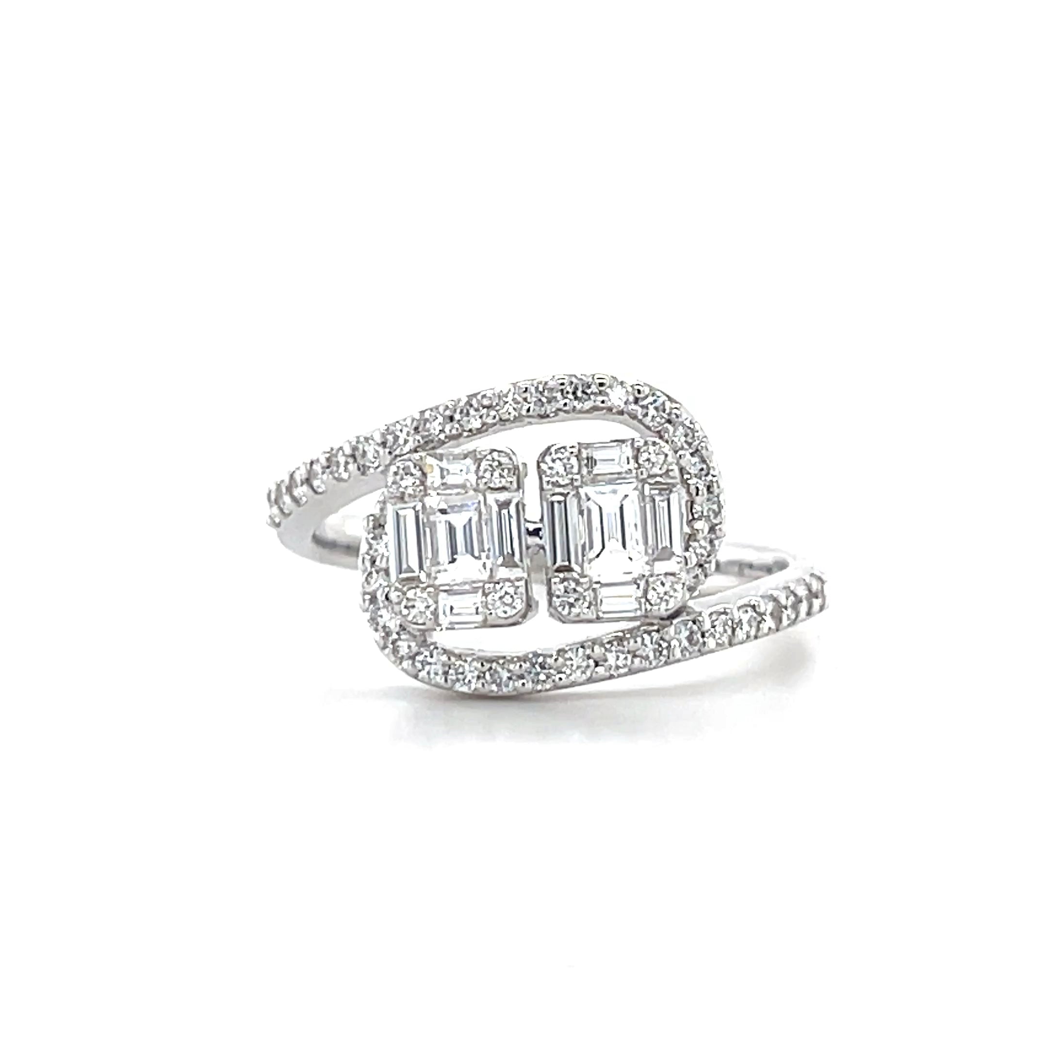 Twin Diamond Baguette Ring