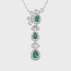 Diamond With Emerald Pendant