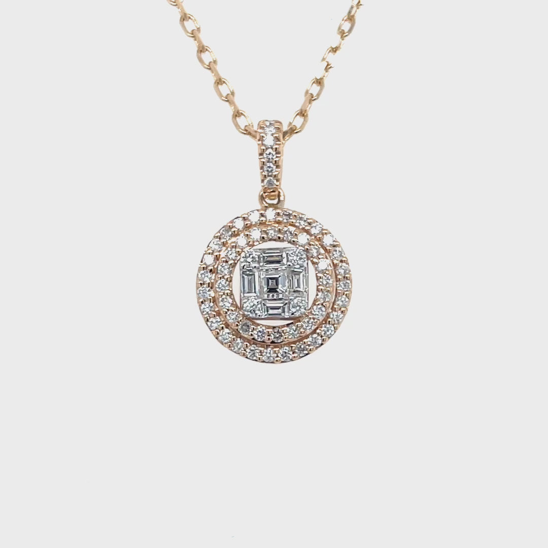 Diamond Pendant In Rose Gold