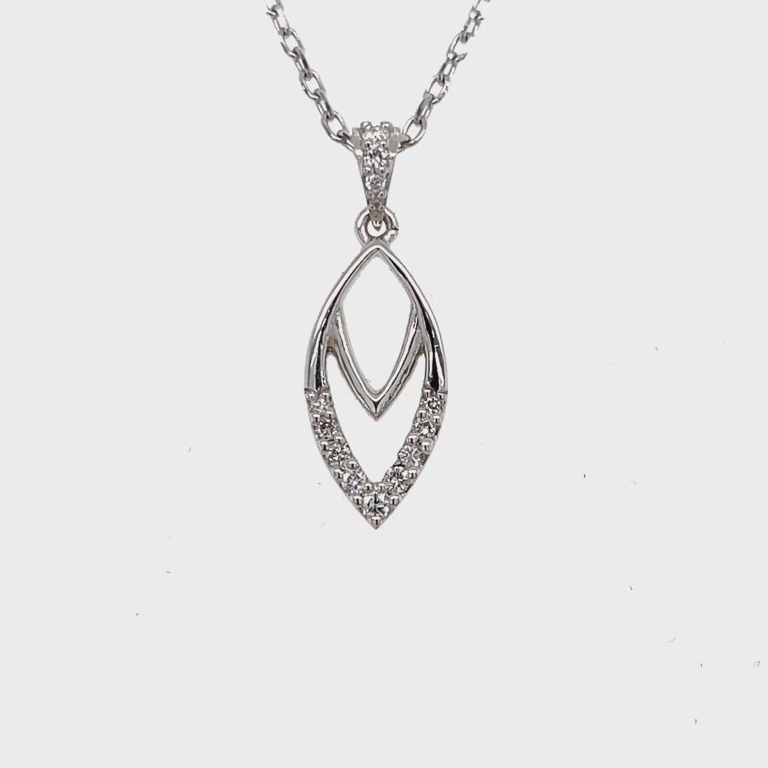 Marquise Shaped Diamond Pendant