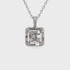 Square Shaped Diamond Pendant