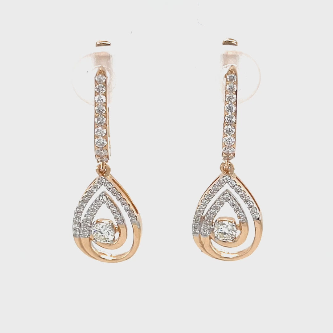 Rose Gold Diamond Earrings