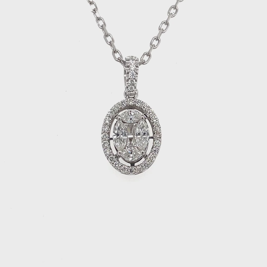 White Gold Diamond Pendant