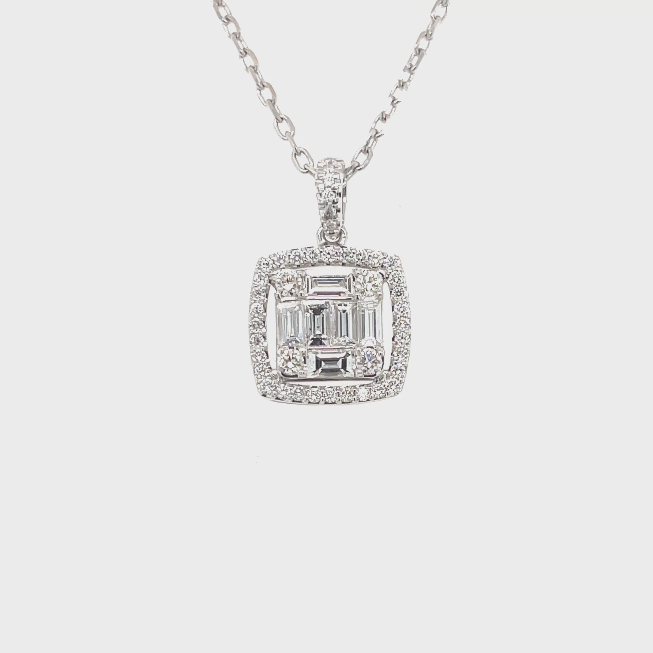 Square Diamond Pendant