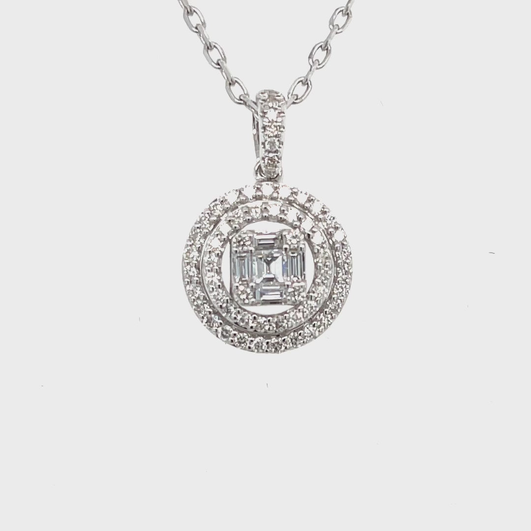 Baguette Diamond Pendant