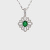 Gorgeous Diamond & Emerald Pendant