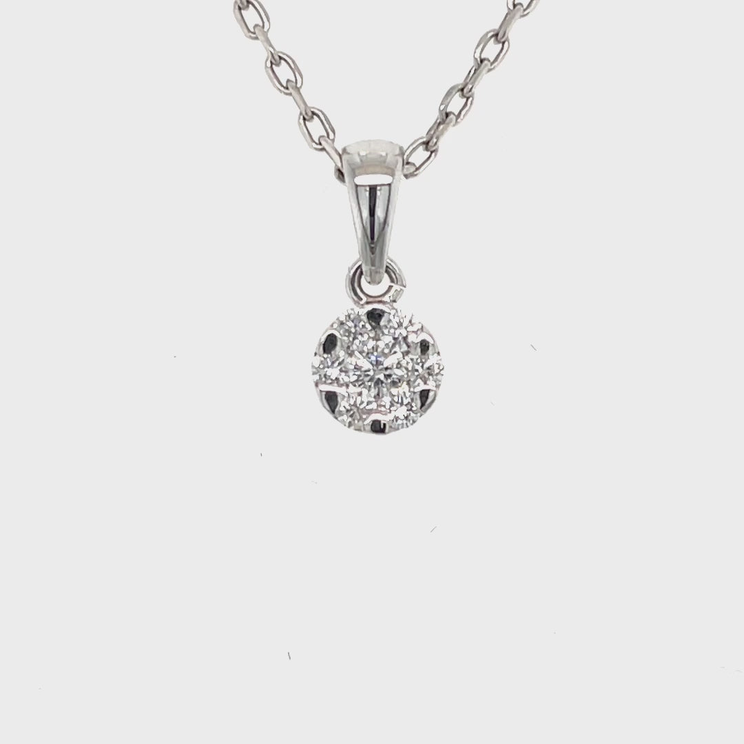 Solitaire Illusion Diamond Pendant