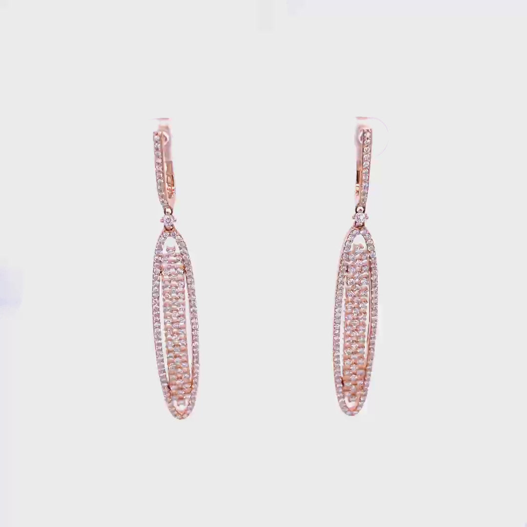 Diamond Earrings In Rose Gold