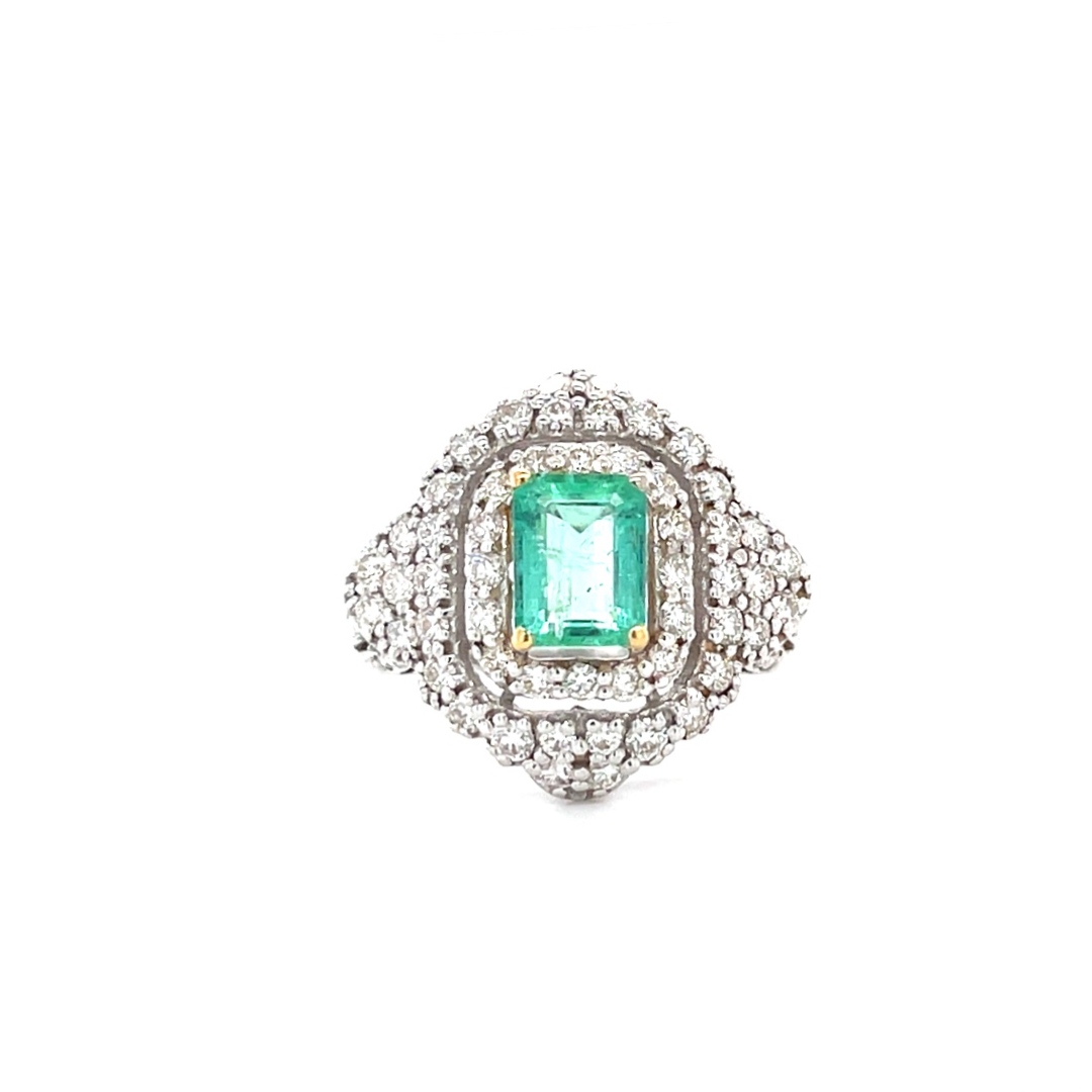 Swat Emerald Diamond Ring