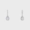 Pear Diamond Earrings In White Gold