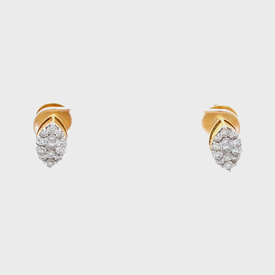 Diamond Tops In Yellow Gold