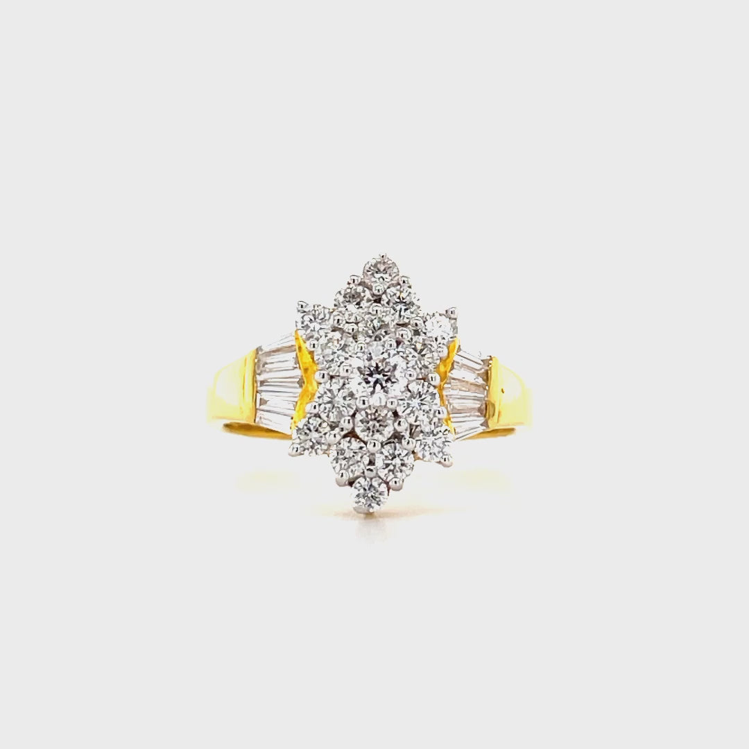 Diamond With Gold Ring