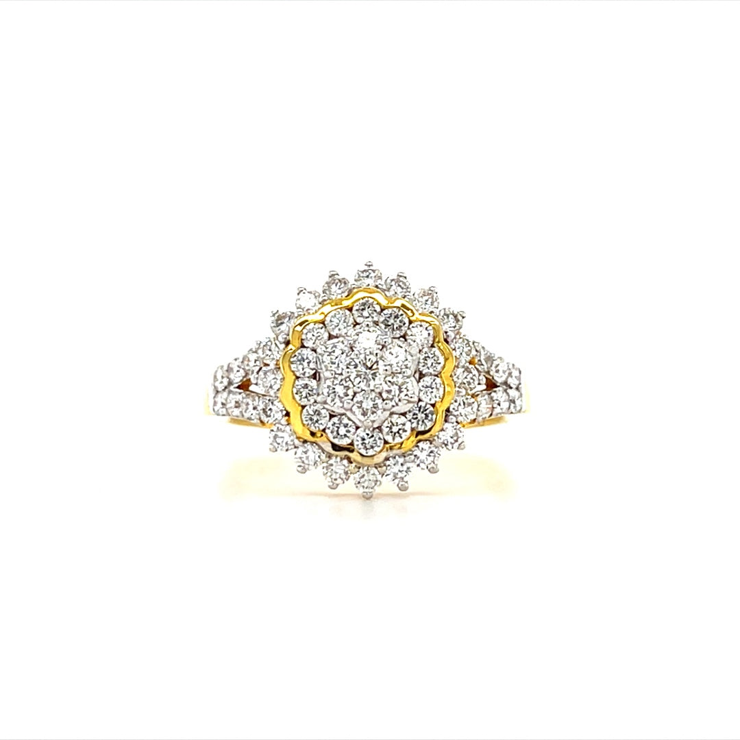 Round Gold Diamond Ring