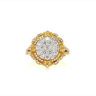 Cluster Gold Diamond Ring