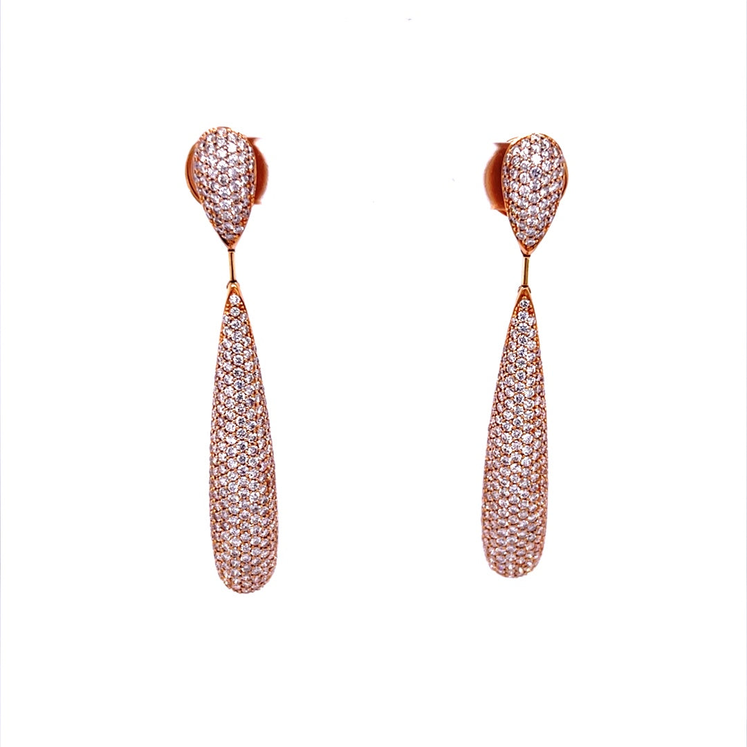 Rose Gold Diamond Earrings