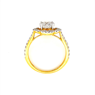 Cluster Solitaire Diamond Ring