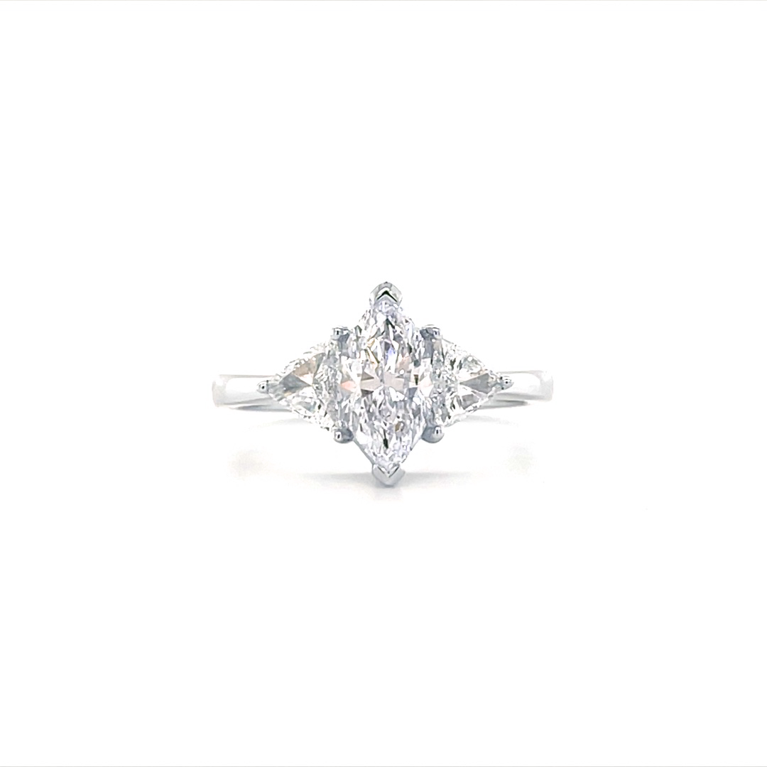 Marquise Shaped Engagement Ring