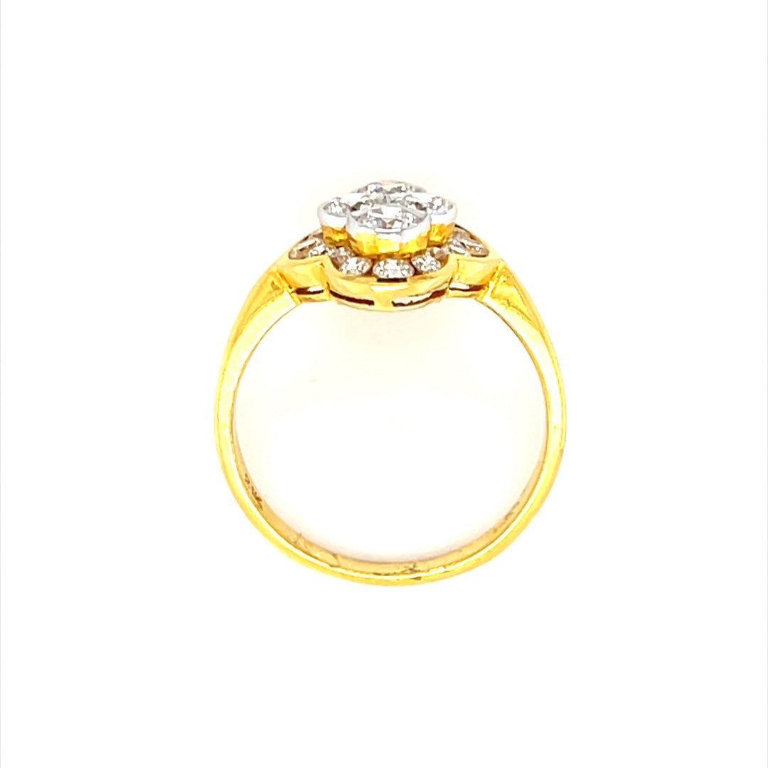 Diamond Ring In Yellow Gold