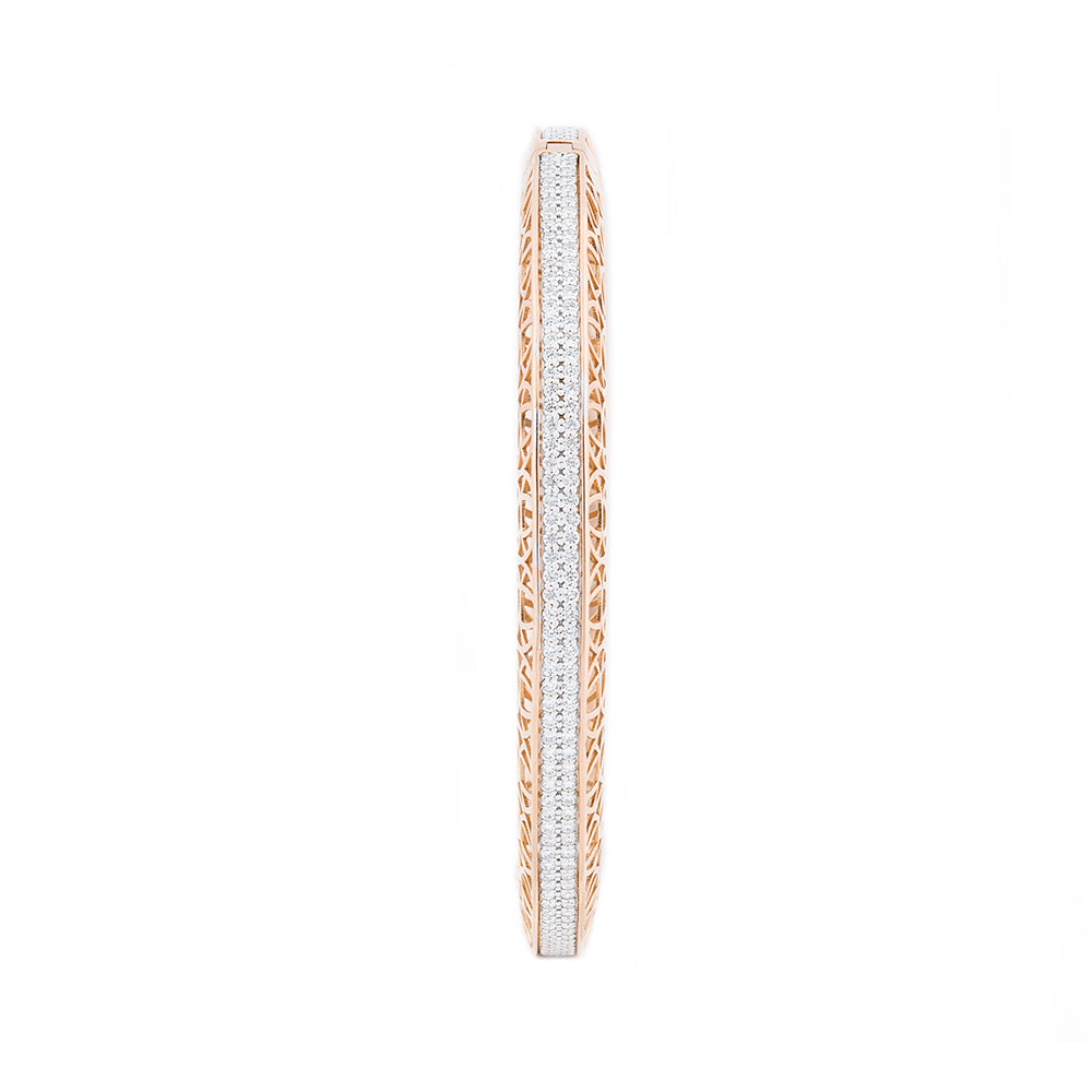 Diamond Stylish Rose Gold Bangle 