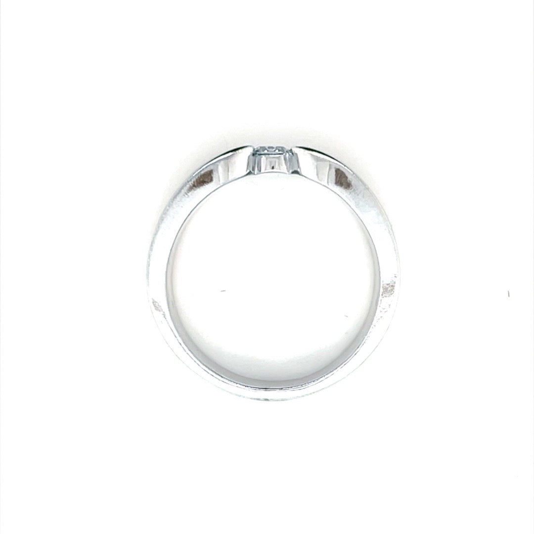 Mens Palladium Diamond Ring