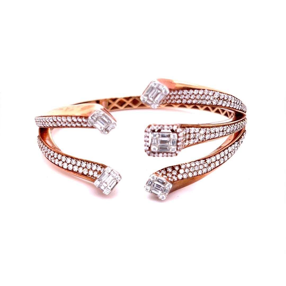 Rose Gold Diamond Bangle