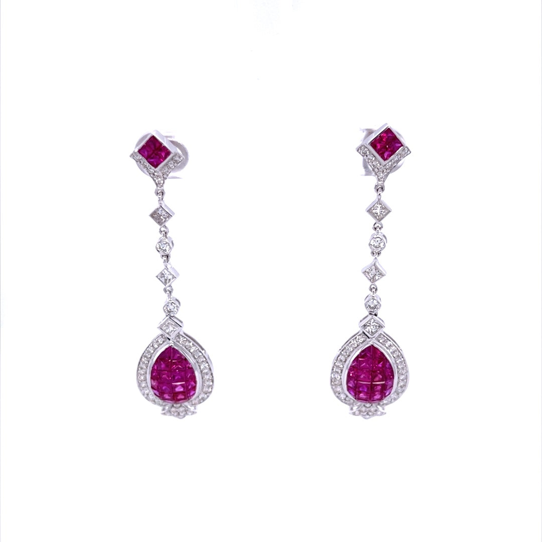 Diamond Ruby Earrings