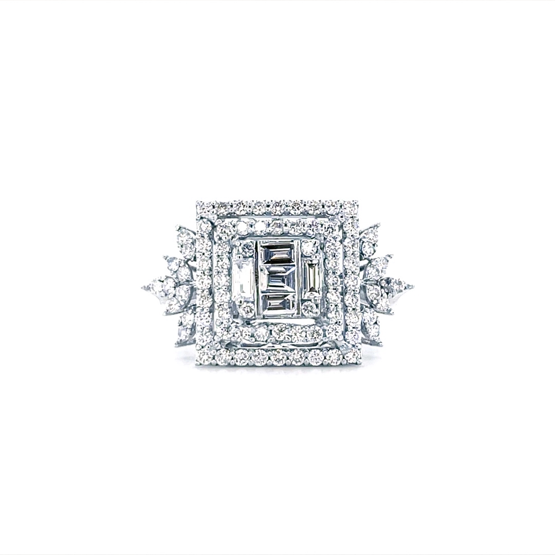 Square Diamond Ring