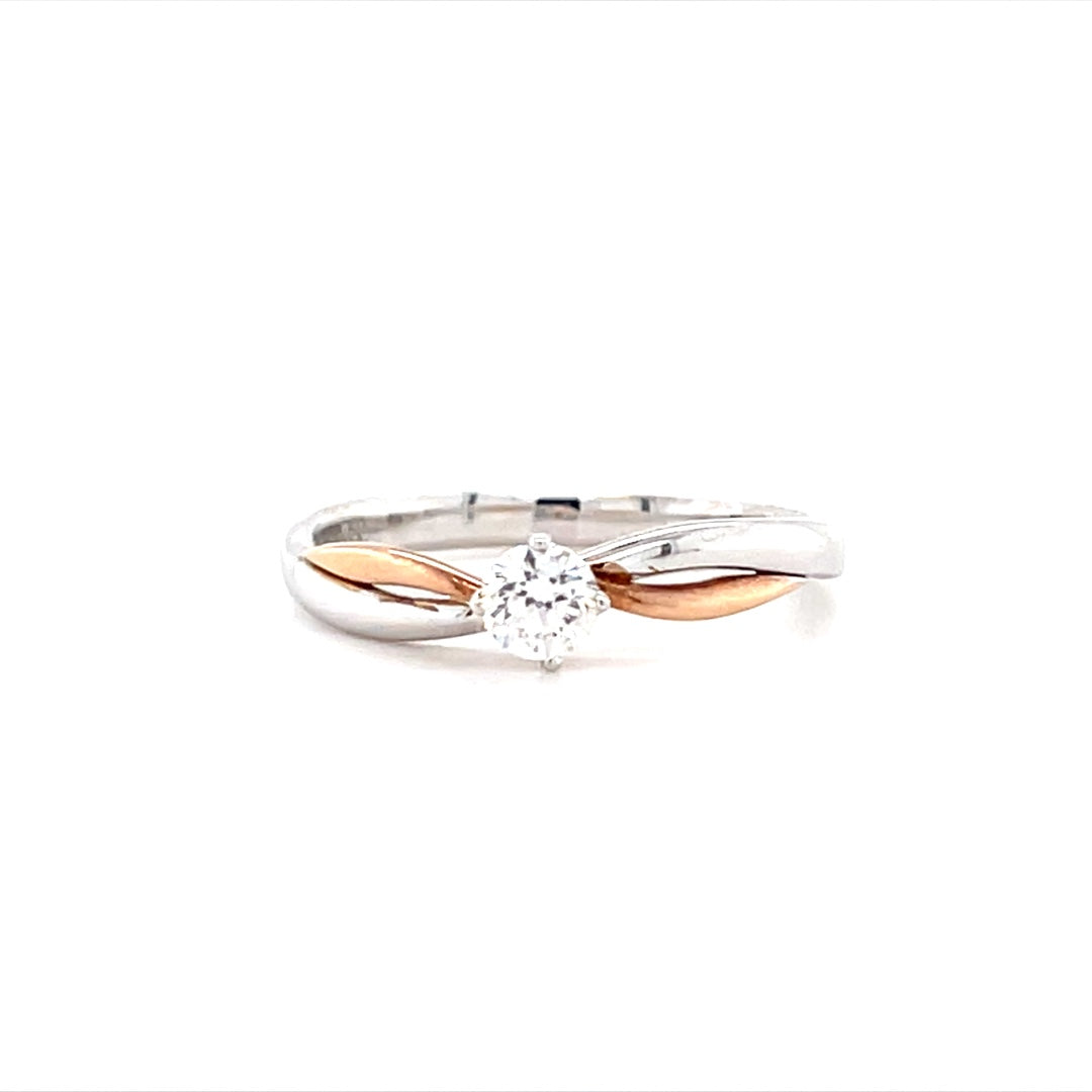 Two Tone Diamond Ring