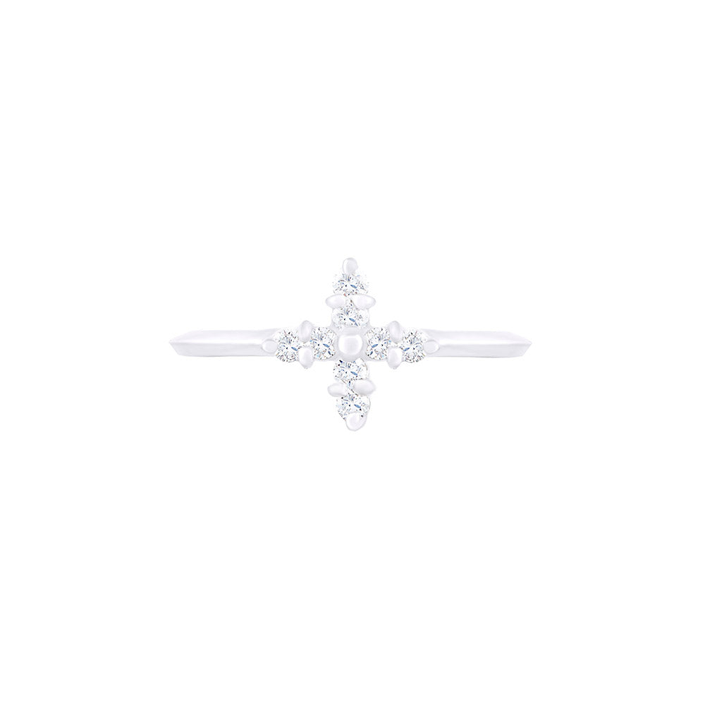 CROSS DIAMOND RING