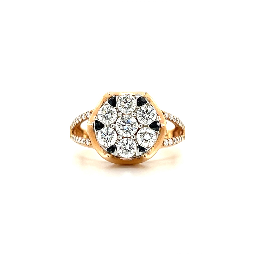 Big Cluster Diamond Ring