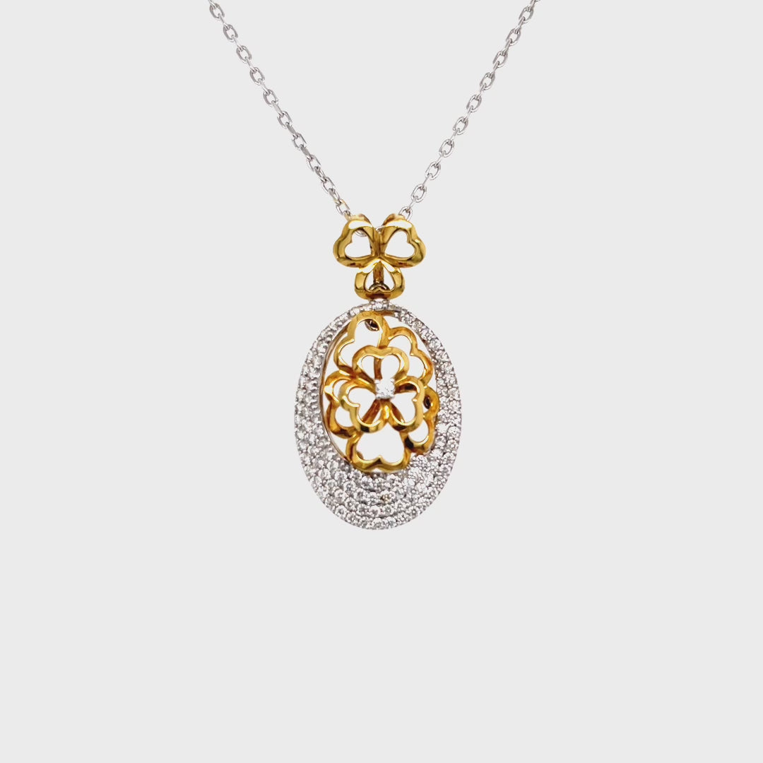 Diamond Pendant In Yellow Gold