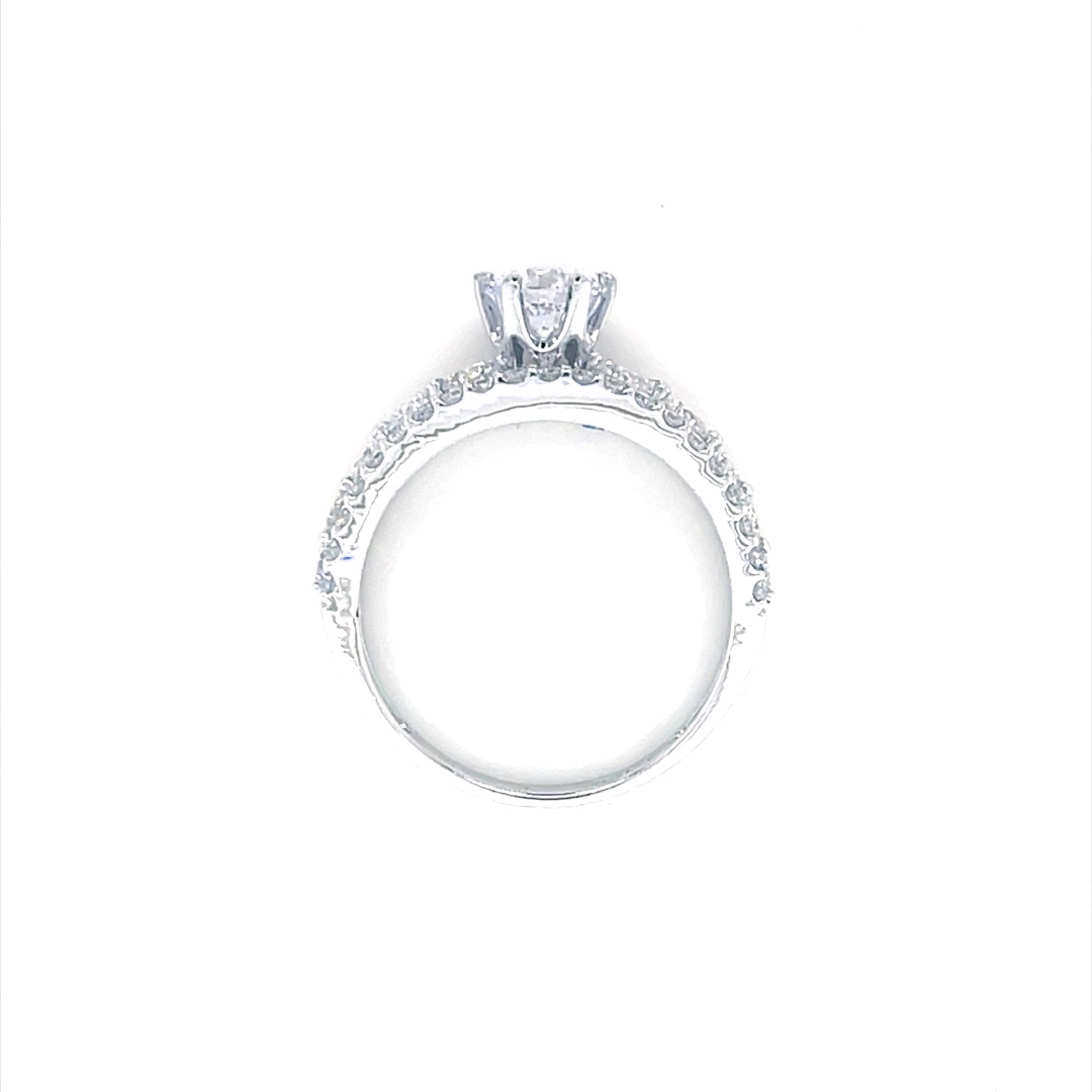 Diamond Band With Solitaire